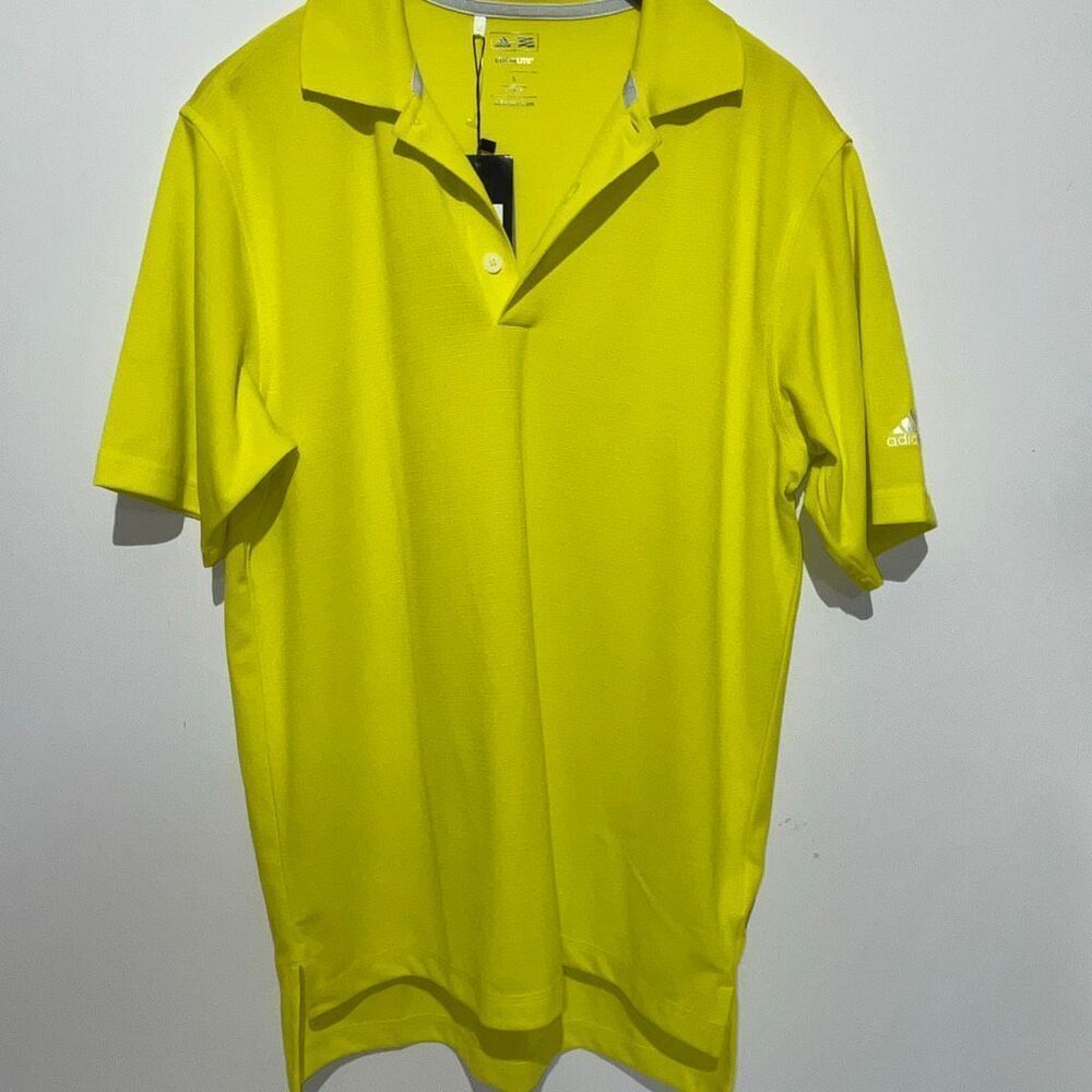 Adidas Men's Sunburst Climalite Textured Short Sleeve Golf Polo Shirt Small NWT - Picture 2 of 10